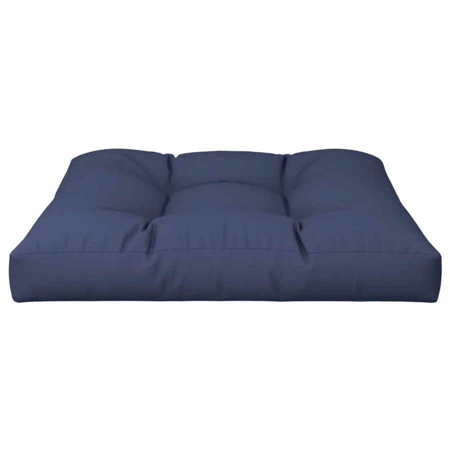 Coussin de palette bleu marine 70x70x12 cm tissu - 5