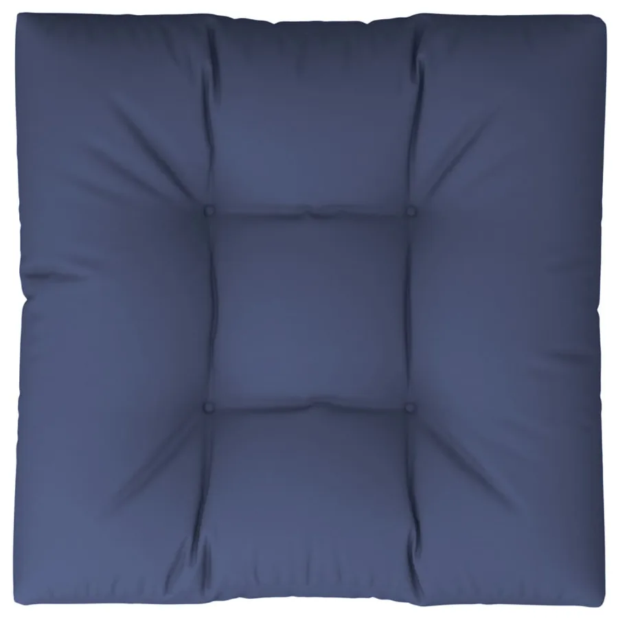 Coussin de palette bleu marine 70x70x12 cm tissu - 6