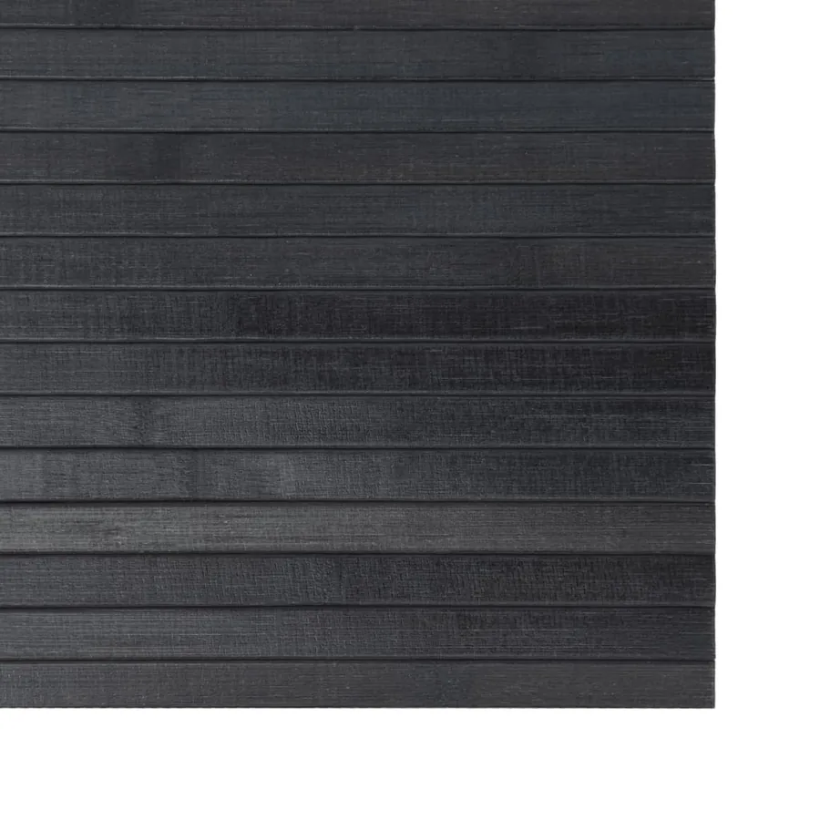 Tapis rectangulaire gris 70x400 cm bambou - 6