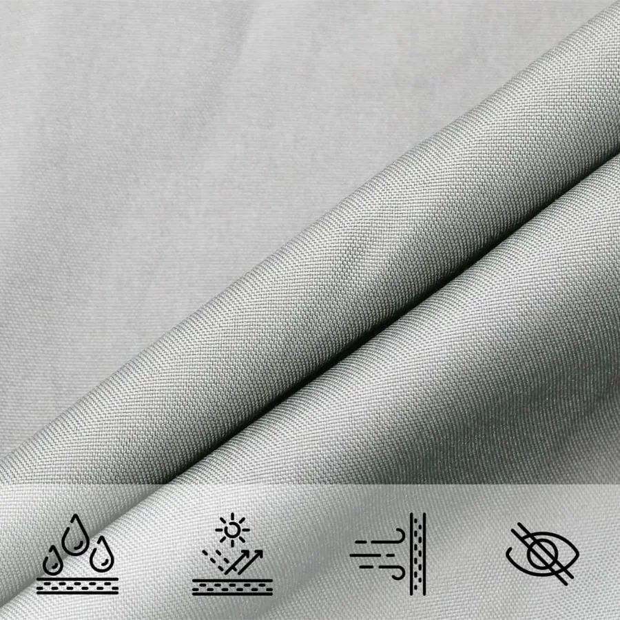Voile d'ombrage gris clair 3x4x5 m 100% polyester oxford - 7