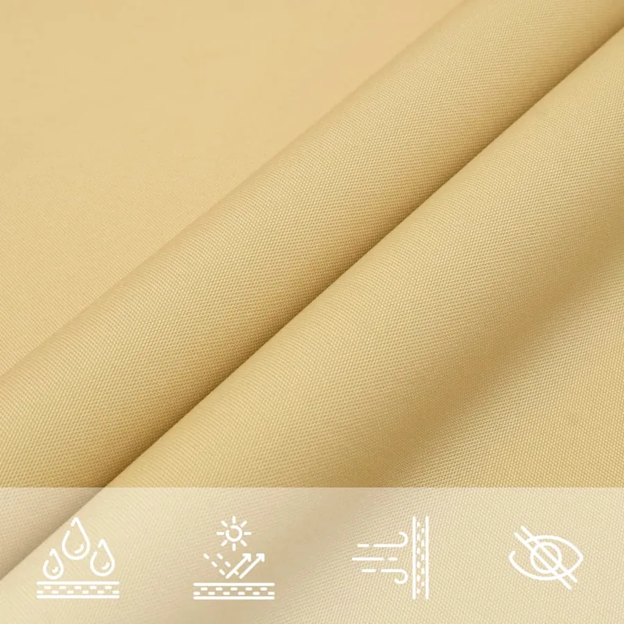 Voile d'ombrage sable 5x5x5 m 100 % polyester oxford - 7