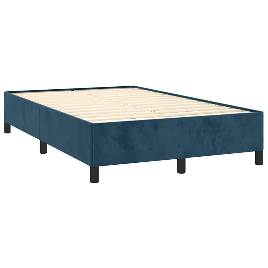 Sommier à lattes de lit avec matelas LED bleu foncé 120x190 cm - 6