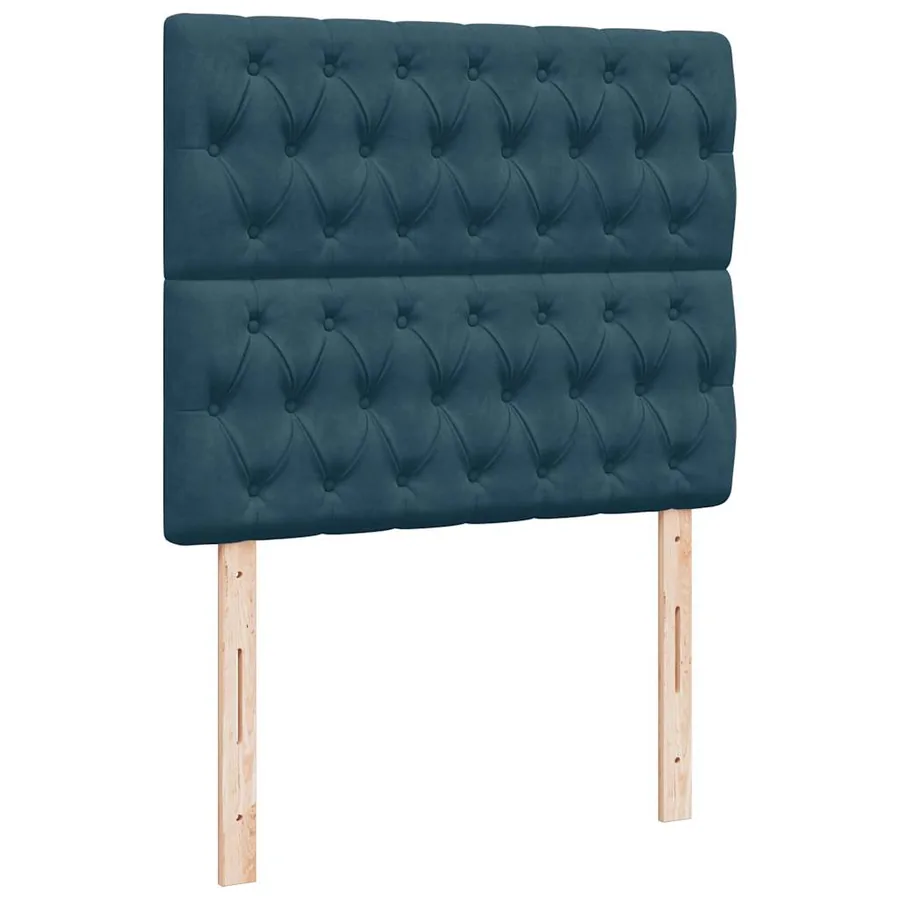 Sommier à lattes de lit avec matelas LED bleu foncé 120x190 cm - 9