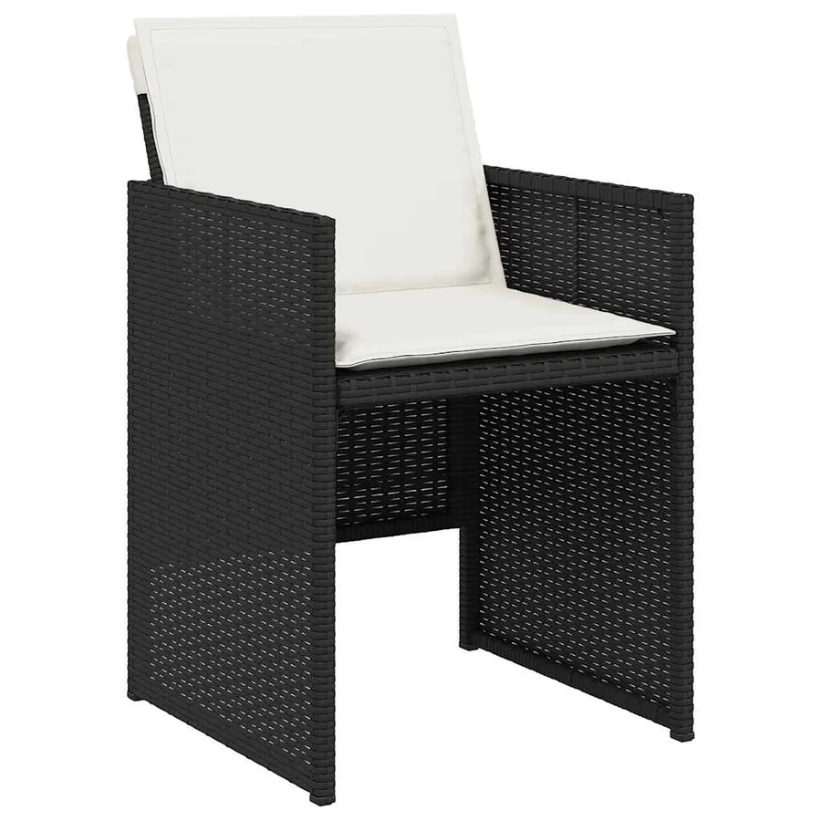 Ensemble à manger de jardin 17 pcs coussins noir résine tressée - 4