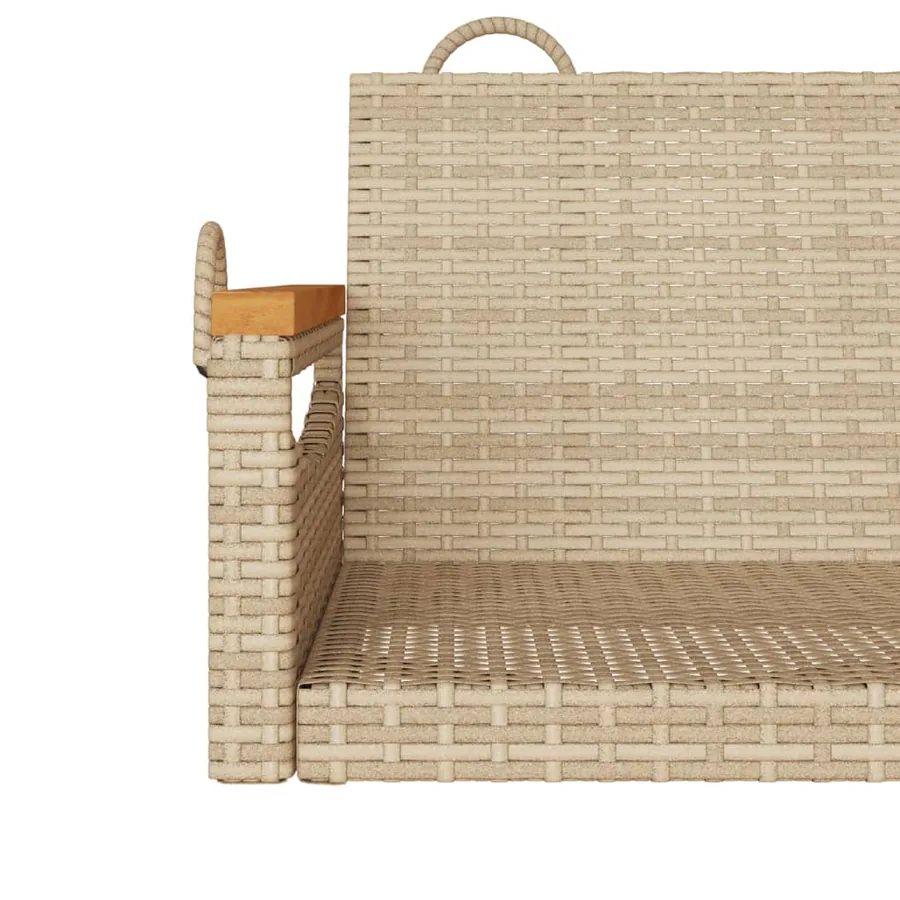 Balancelle beige 109x62x40 cm résine tressée - 8
