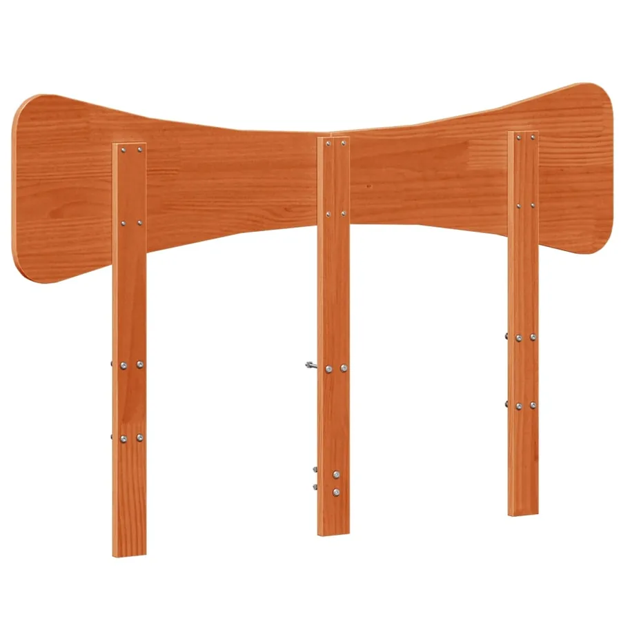 Tête de lit cire marron 120 cm bois massif de pin - 6