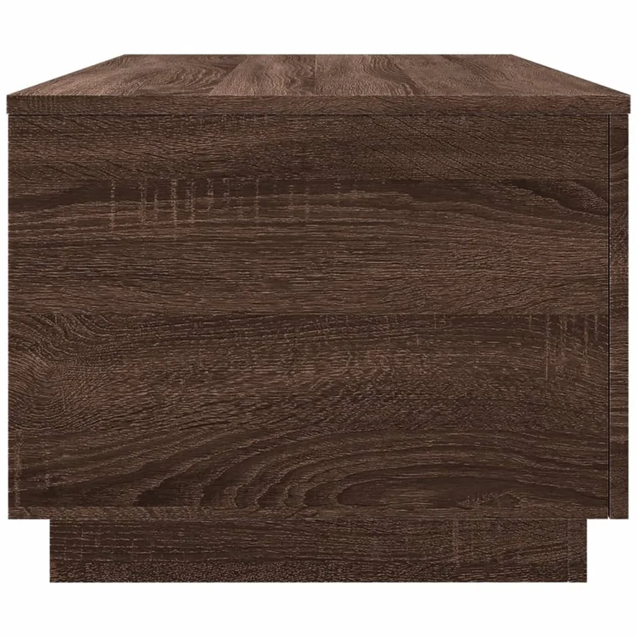 Table basse avec lumières LED chêne marron 90x50x40 cm - 8