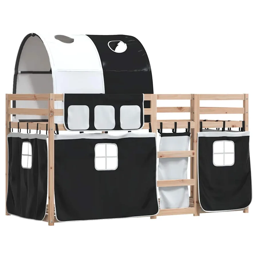 Lit superposé sans matelas 90x190 cm bois de pin massif - 3