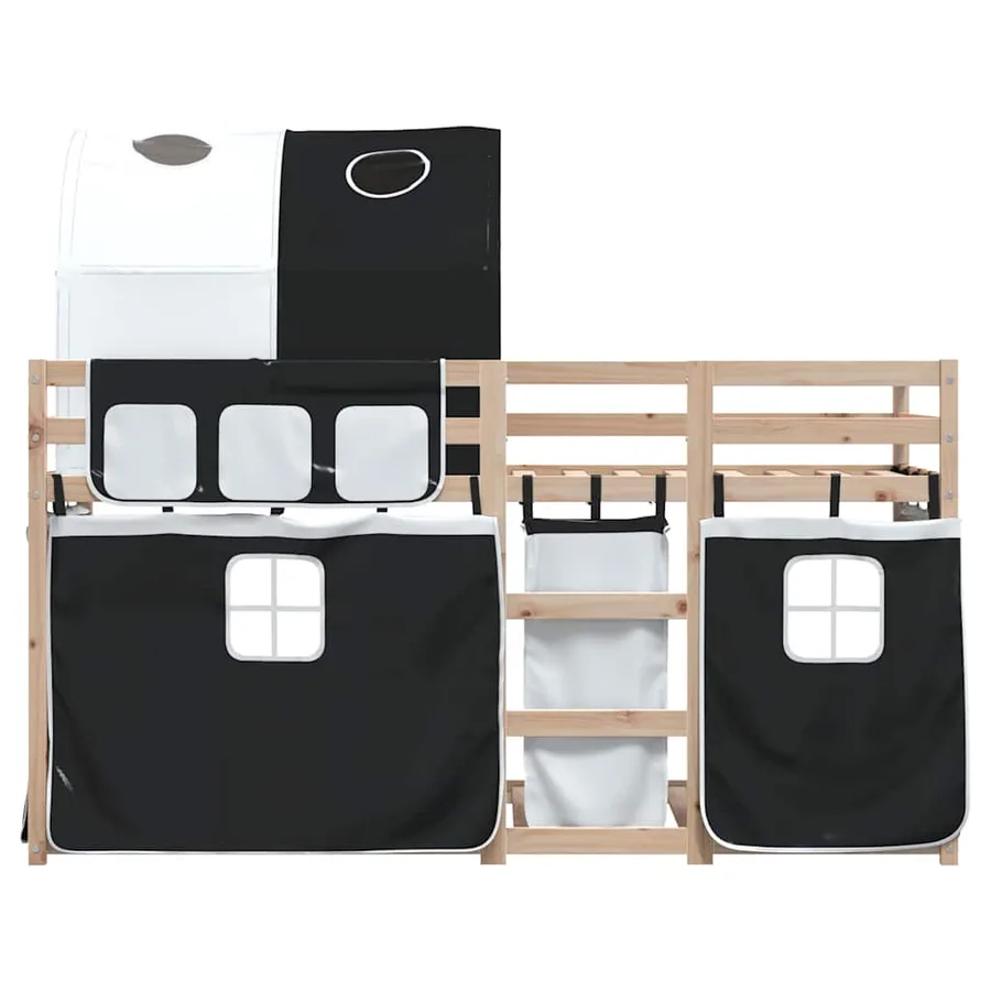 Lit superposé sans matelas 90x190 cm bois de pin massif - 5