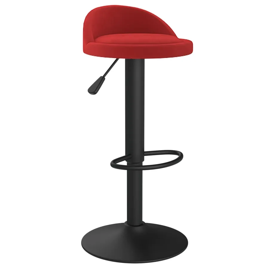 Tabouret de bar Rouge bordeaux Velours - 2