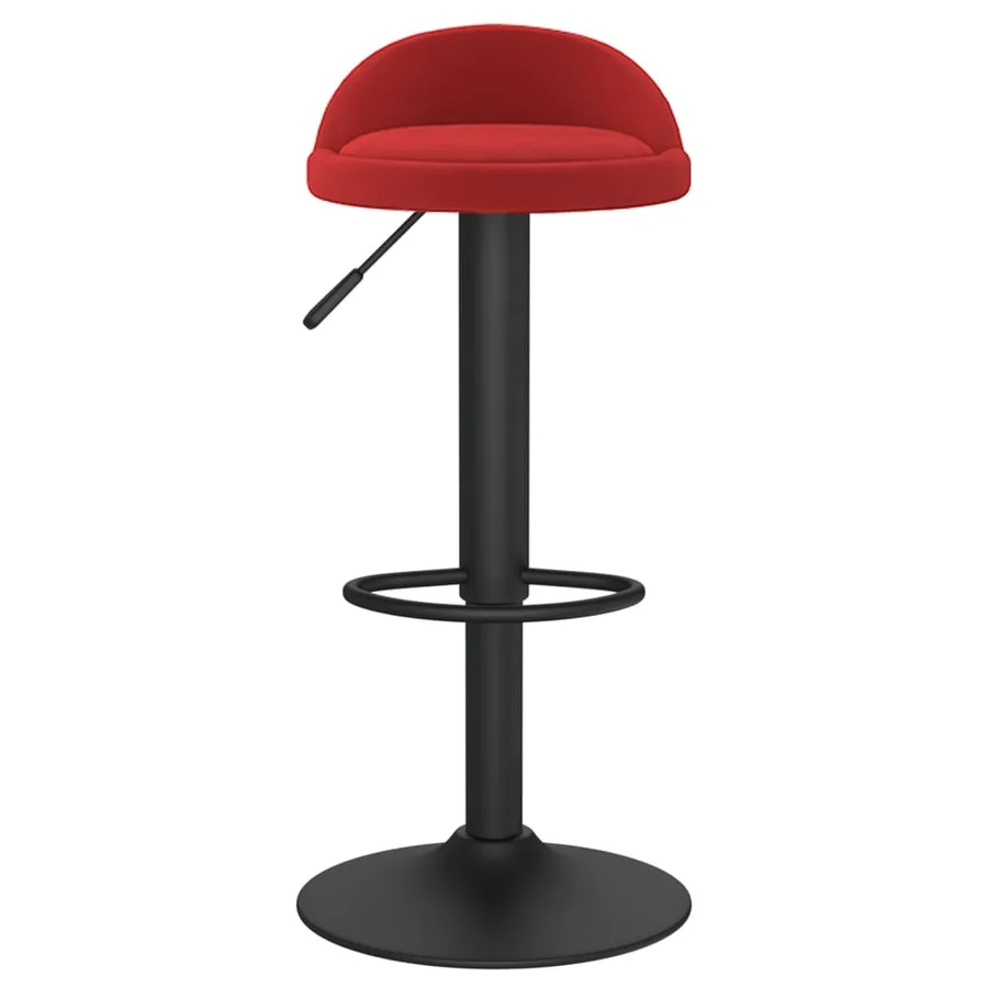 Tabouret de bar Rouge bordeaux Velours - 3