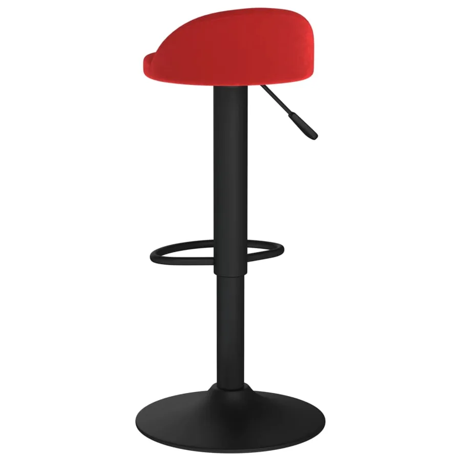 Tabouret de bar Rouge bordeaux Velours - 5