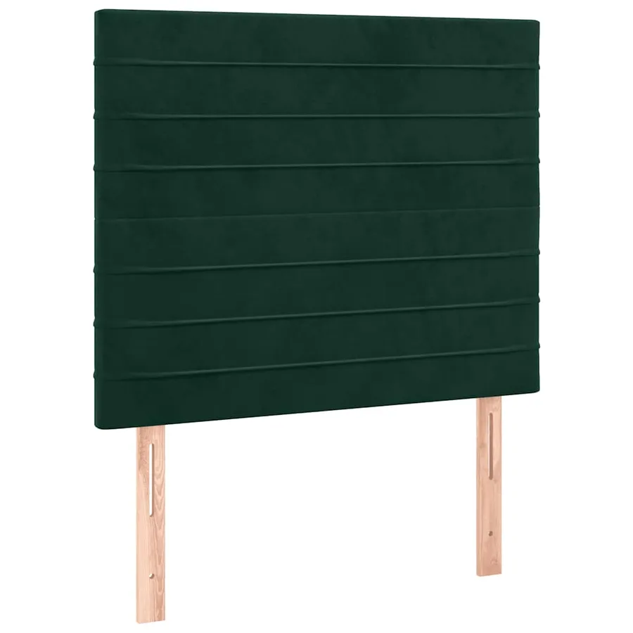 Sommier à lattes de lit matelas LED Vert foncé 90x200cm Velours - 7