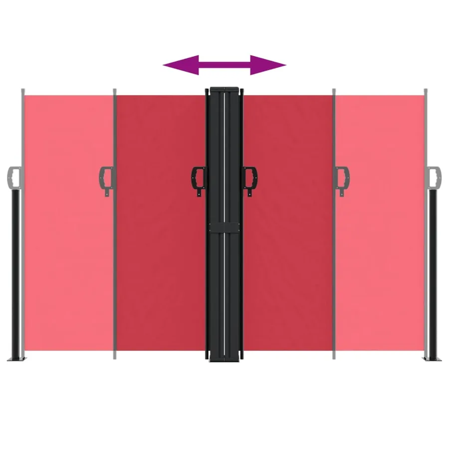 Auvent latéral rétractable rouge 160x1000 cm - 5