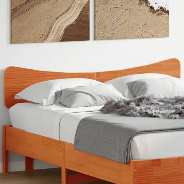 Tête de lit cire marron 150 cm bois massif de pin