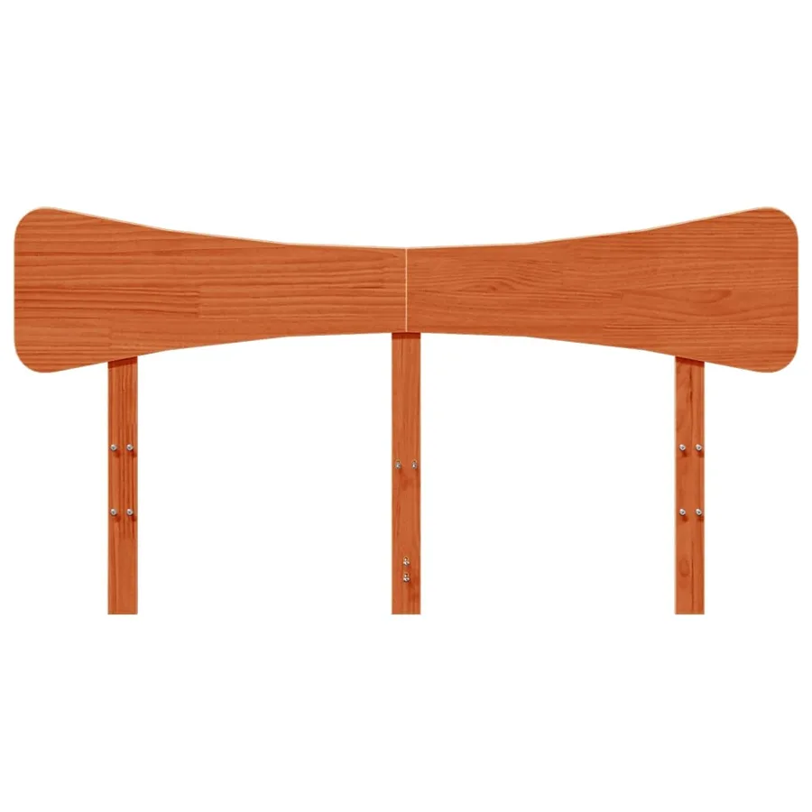 Tête de lit cire marron 150 cm bois massif de pin - 4