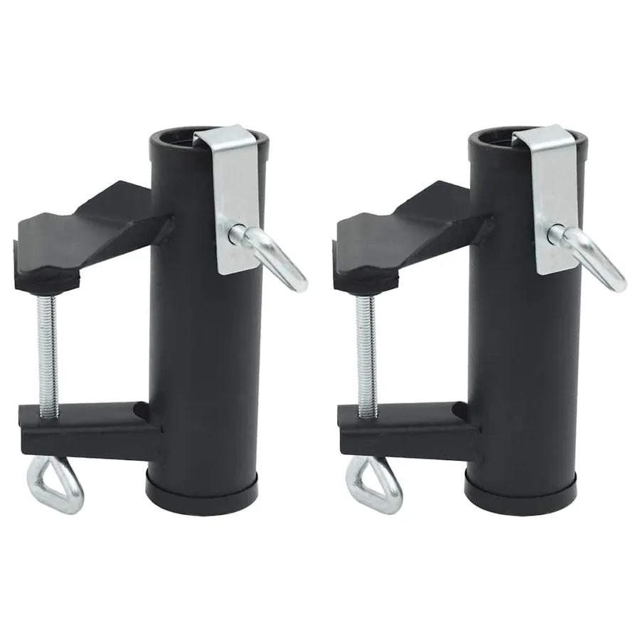 Pinces à parasol pour balcon 2 pcs 25-38 mm acier