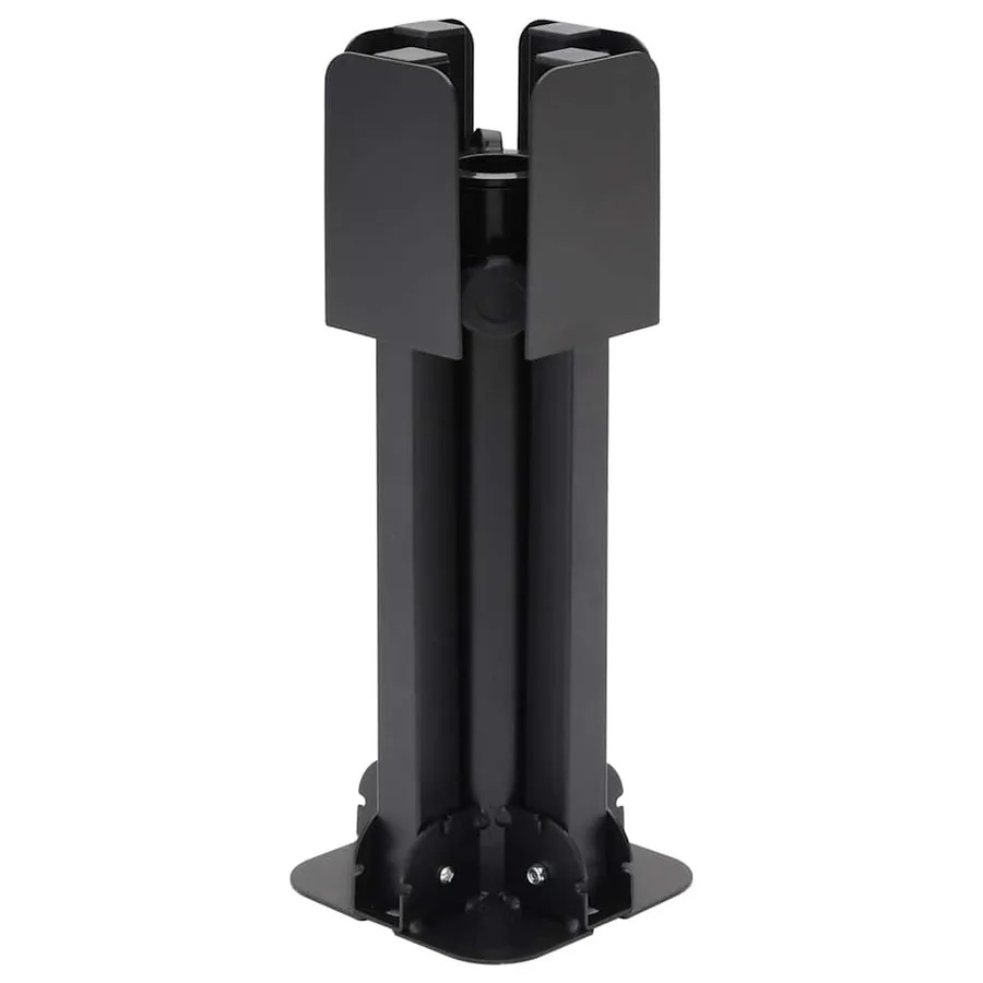 Base de parasol pliable pour mât Ø38/48 mm noir brillant acier - 2