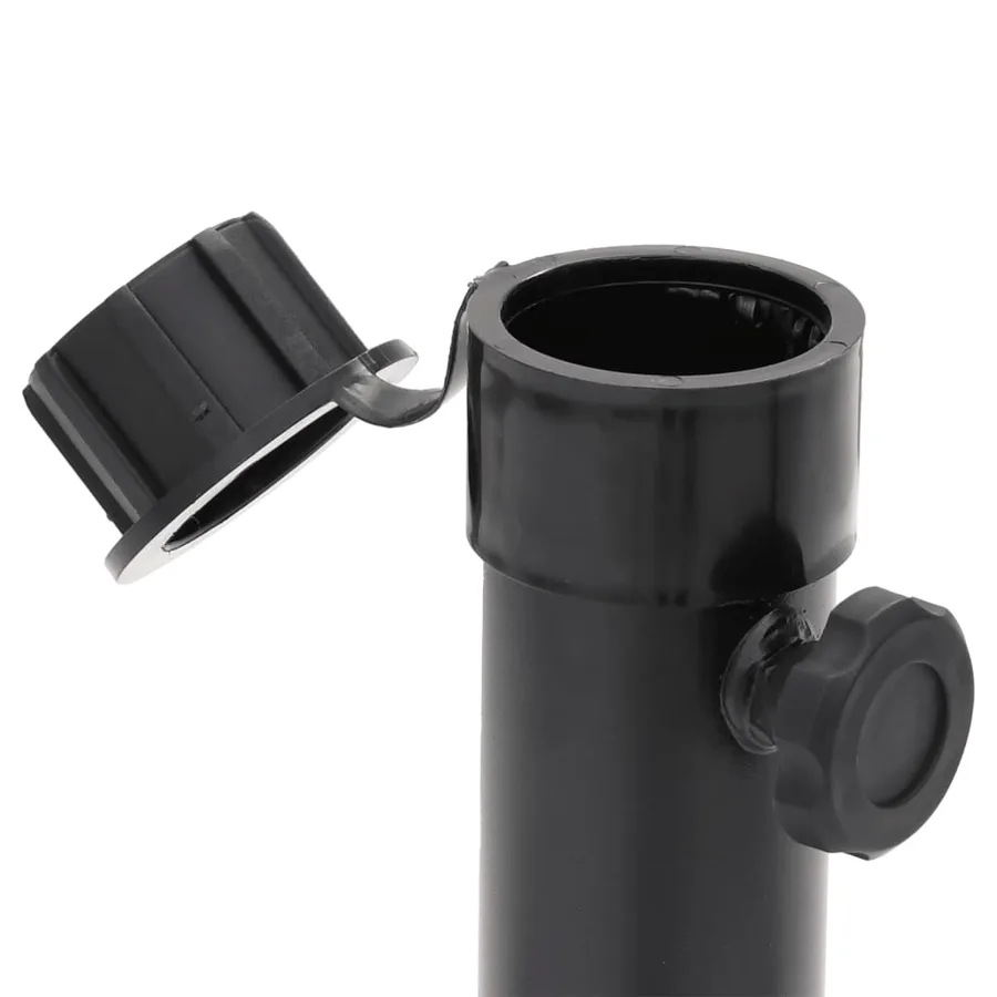 Base de parasol pliable pour mât Ø38/48 mm noir brillant acier - 6