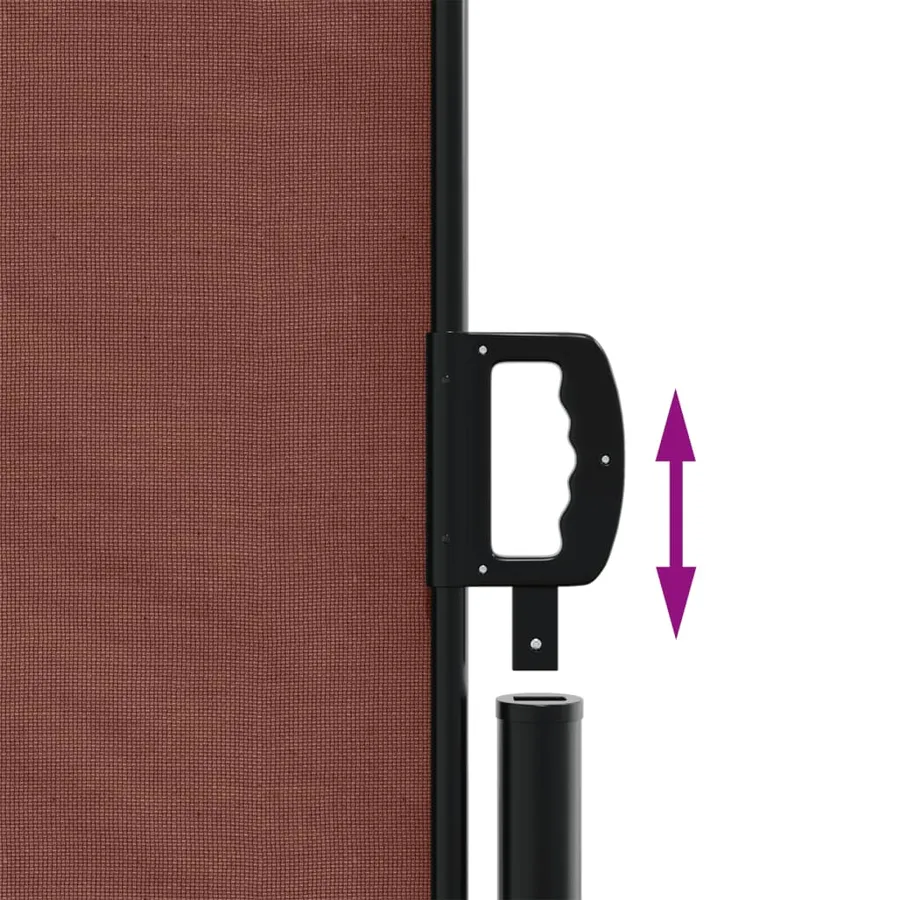 Auvent latéral rétractable marron 200x1000 cm - 6