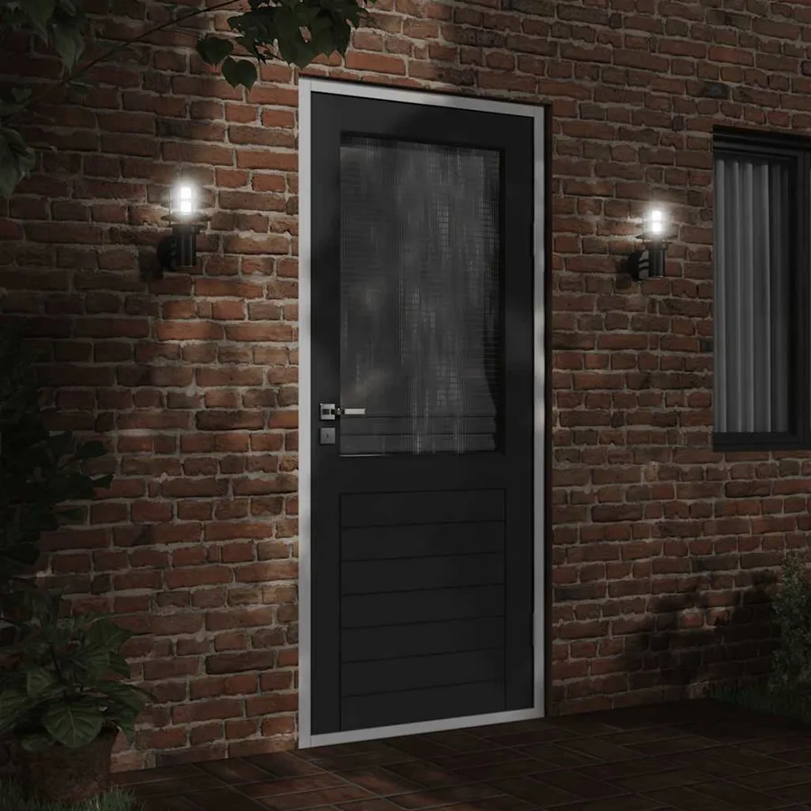 Applique murale d'extérieur noir acier inoxydable - 3