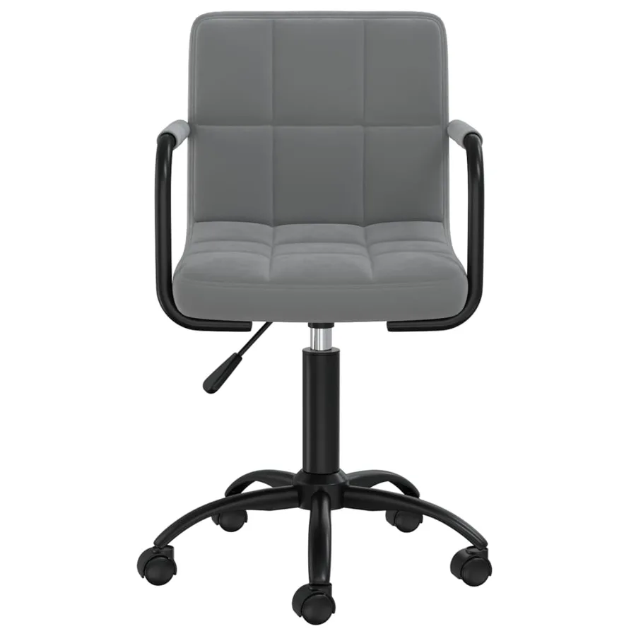 Chaises pivotantes à manger lot de 4 gris foncé velours - 3
