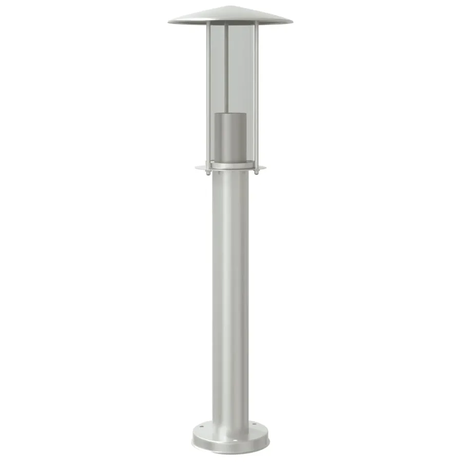 Lampadaire d'extérieur argenté 60 cm acier inoxydable - 2