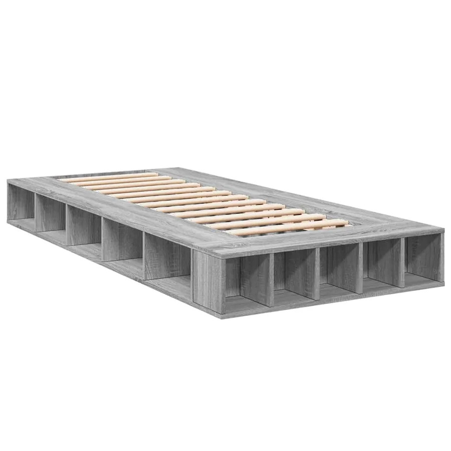 Cadre de lit sans matelas sonoma gris 90x200 cm - 3