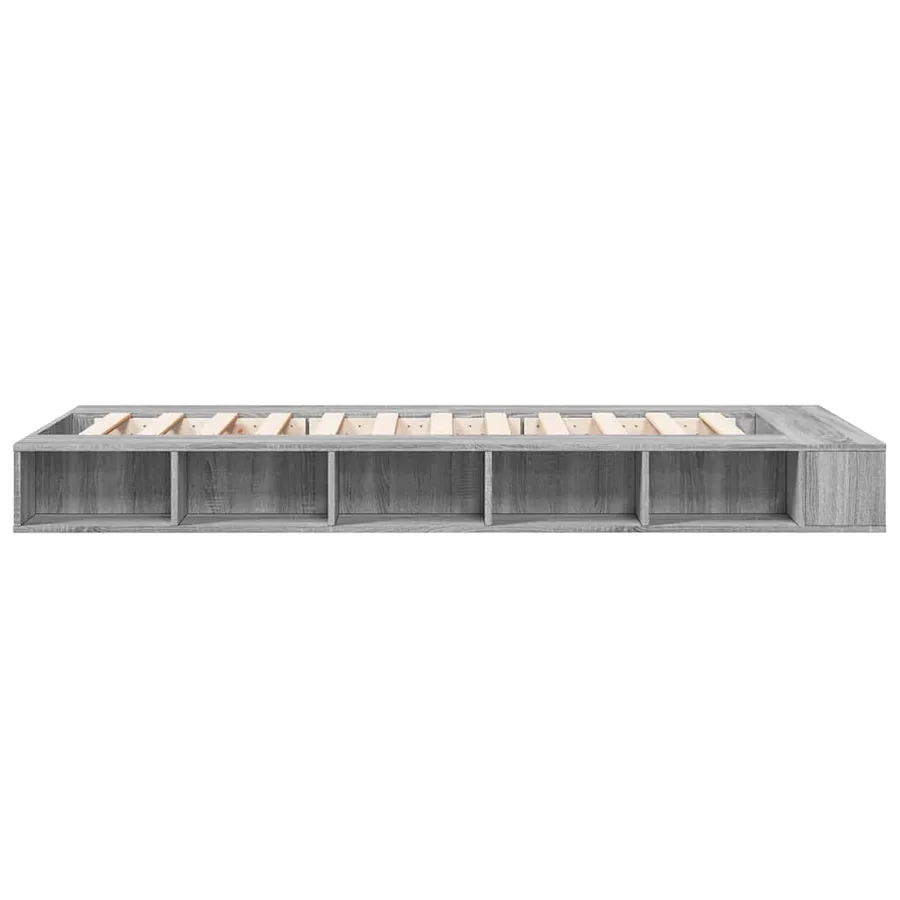 Cadre de lit sans matelas sonoma gris 90x200 cm - 5