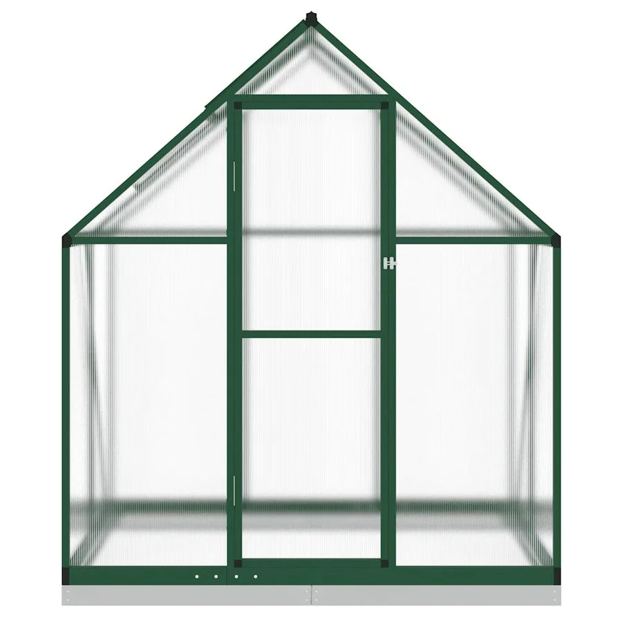 Serre avec cadre de base vert 169x114x202 cm aluminium - 3