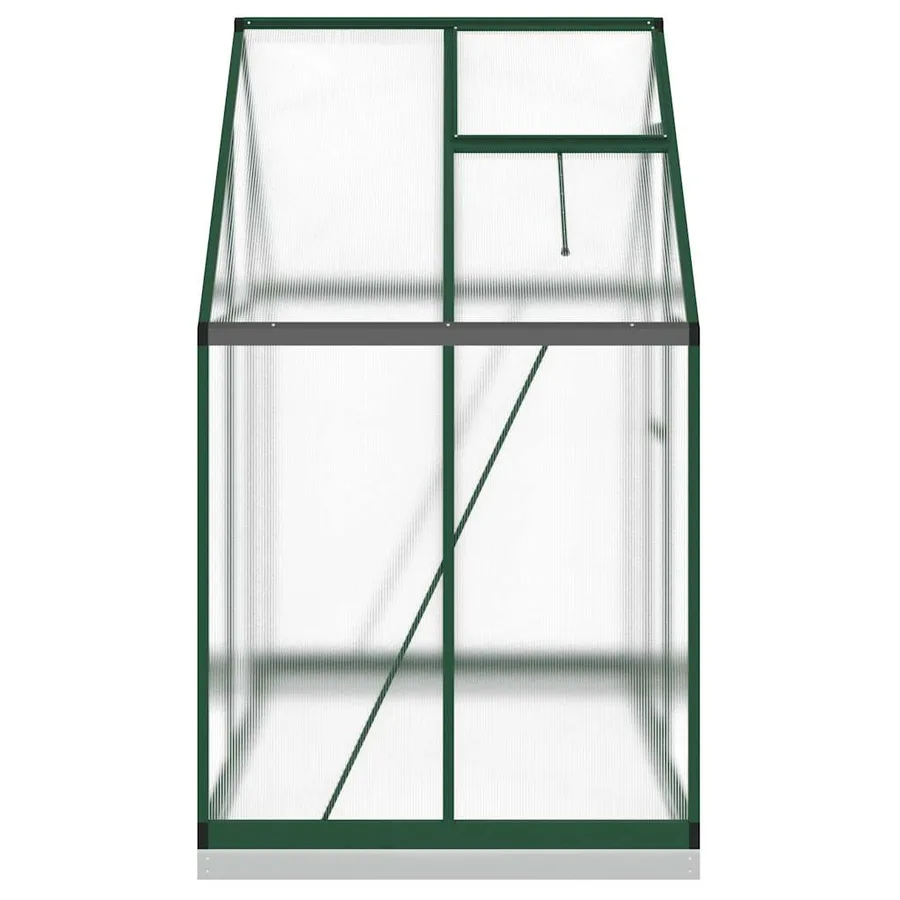 Serre avec cadre de base vert 169x114x202 cm aluminium - 4