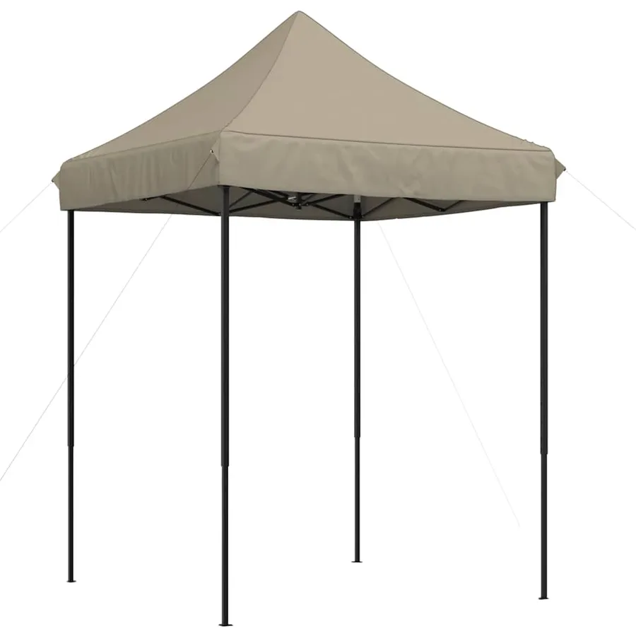 Tente de réception pliable escamotable taupe 200x200x306 cm - 2