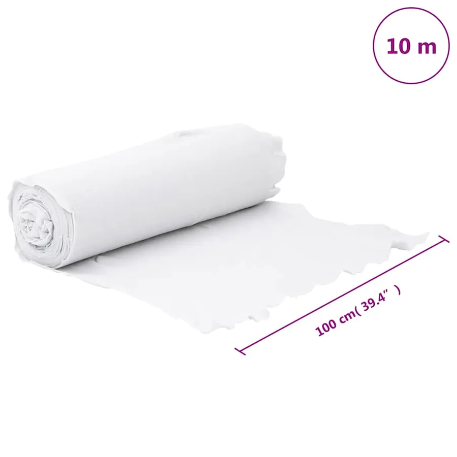 Membrane géotextile blanc 1 x 10 m fibre de polyester - 10