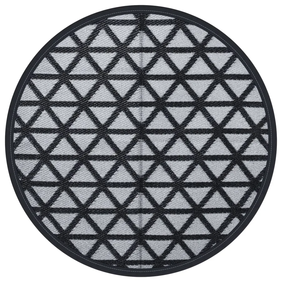 Tapis d'extérieur ARAKIL noir Ø160 cm PP - 2