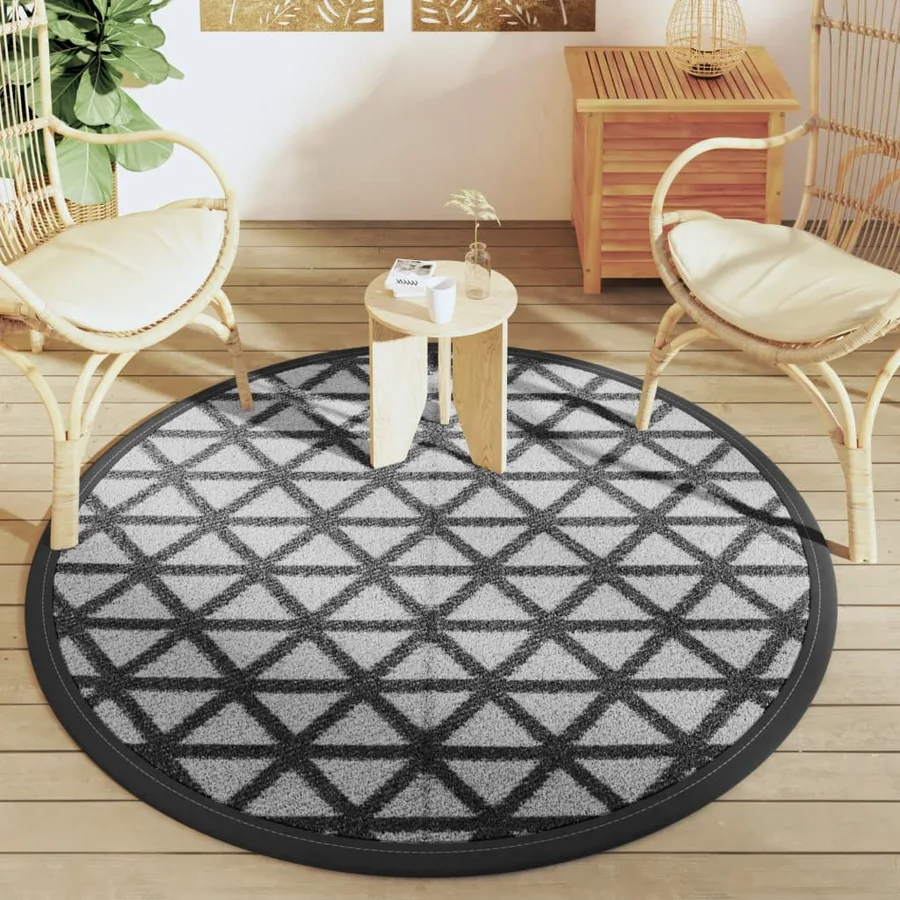 Tapis d'extérieur ARAKIL noir Ø160 cm PP - 3