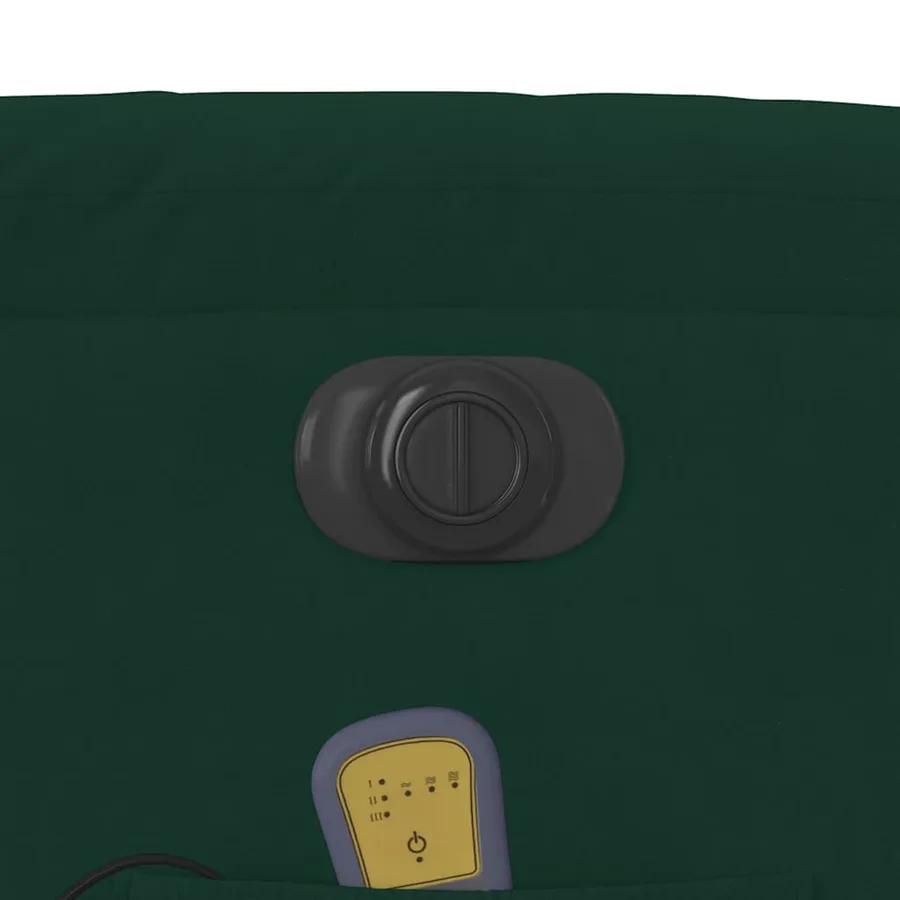 Fauteuil inclinable de massage électrique vert foncé velours - 13