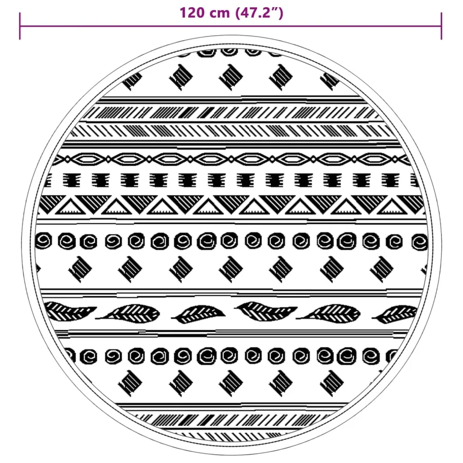 Tapis d'extérieur ARAKIL gris Ø120 cm PP - 6
