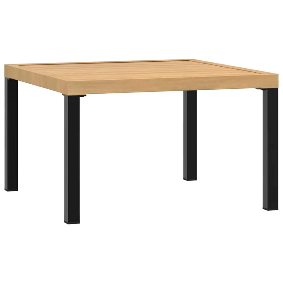 Table basse de jardin noir 65x65x40 cm aluminium - 5