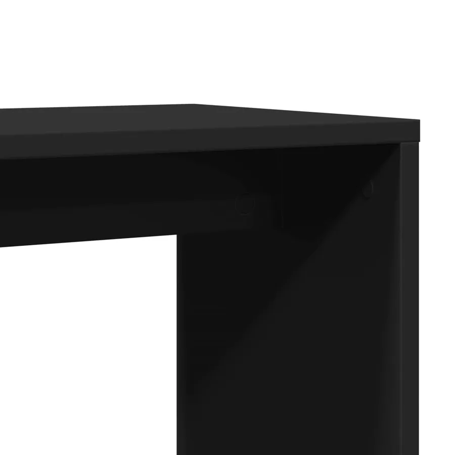 Tables d'appoint 2 pcs noir 50x30x50 cm bois d’ingénierie - 9