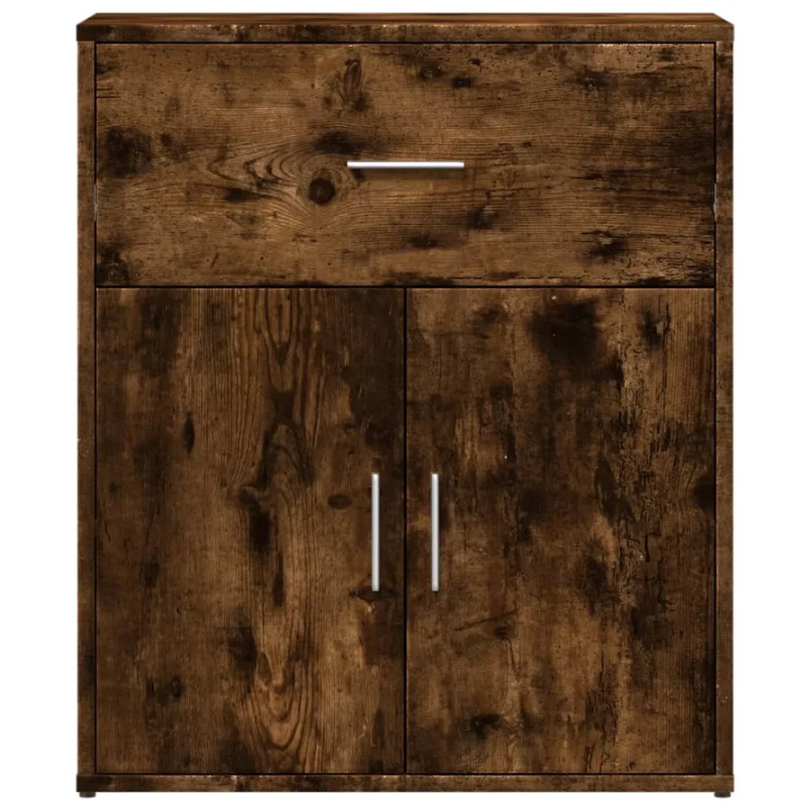 Buffet chêne fumé 60x31x70 cm bois d'ingénierie - 5