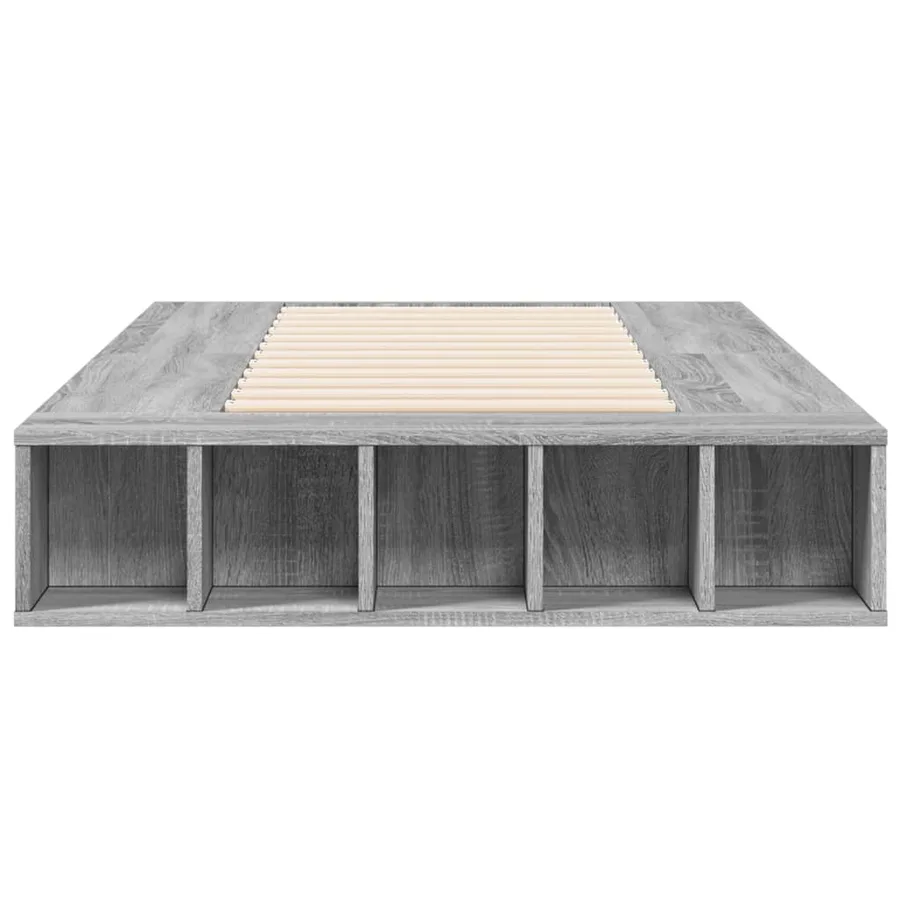 Cadre de lit sans matelas sonoma gris 100x200 cm - 4