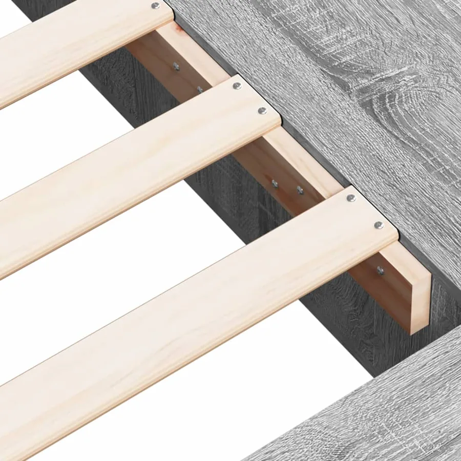 Cadre de lit sans matelas sonoma gris 100x200 cm - 8