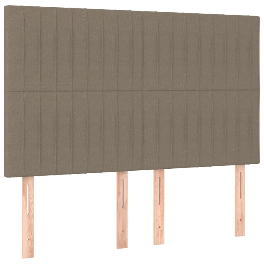 Cadre de lit sans matelas taupe 140x200 cm tissu - 8