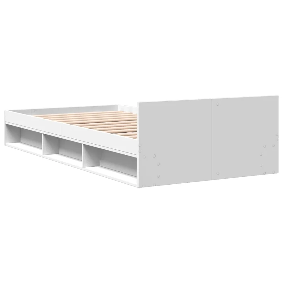 Cadre de lit avec tiroir sans matelas blanc 75x190 cm - 6