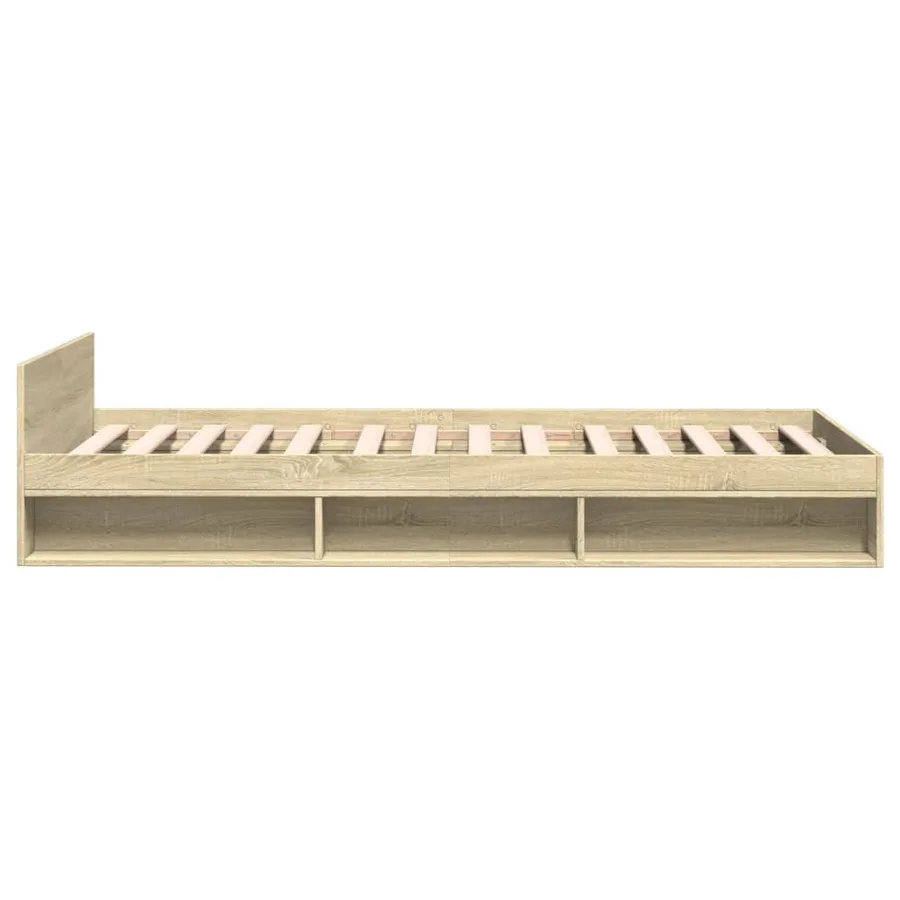 Cadre de lit avec tiroir sans matelas chêne sonoma 75x190 cm - 5