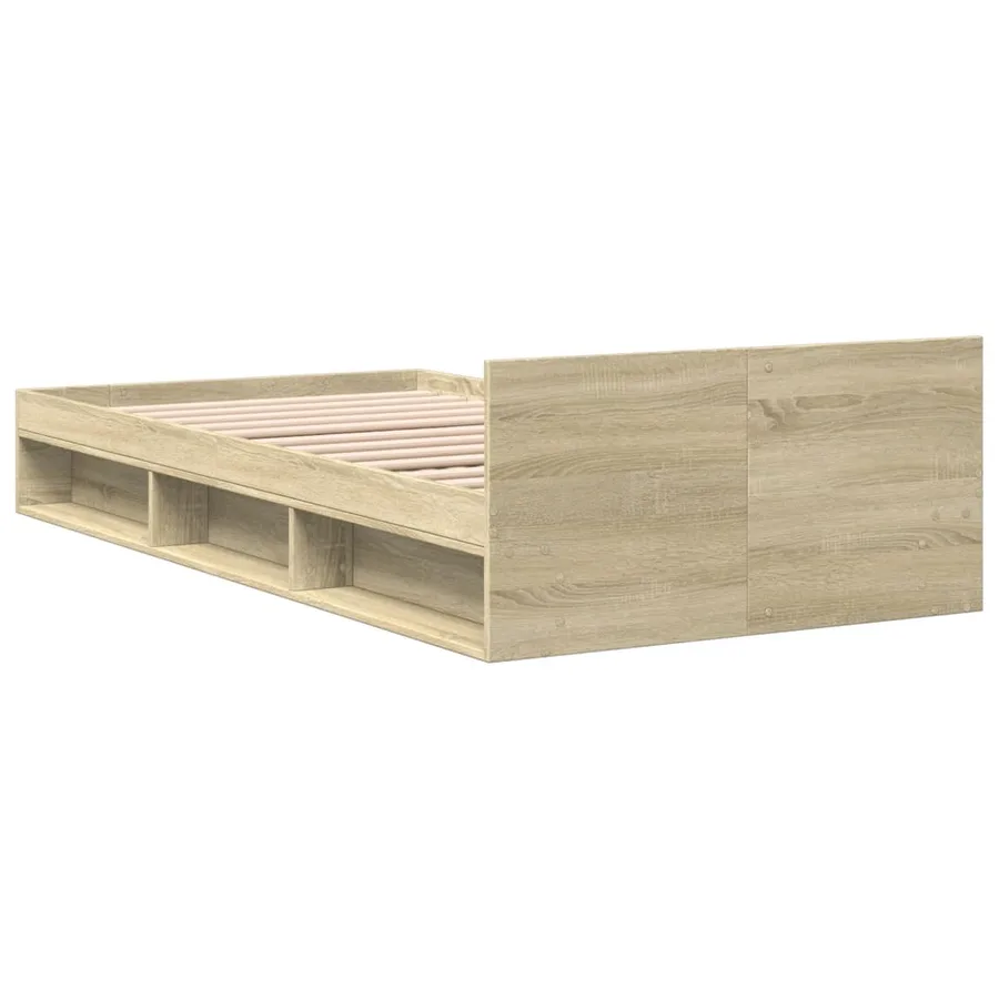 Cadre de lit avec tiroir sans matelas chêne sonoma 75x190 cm - 6