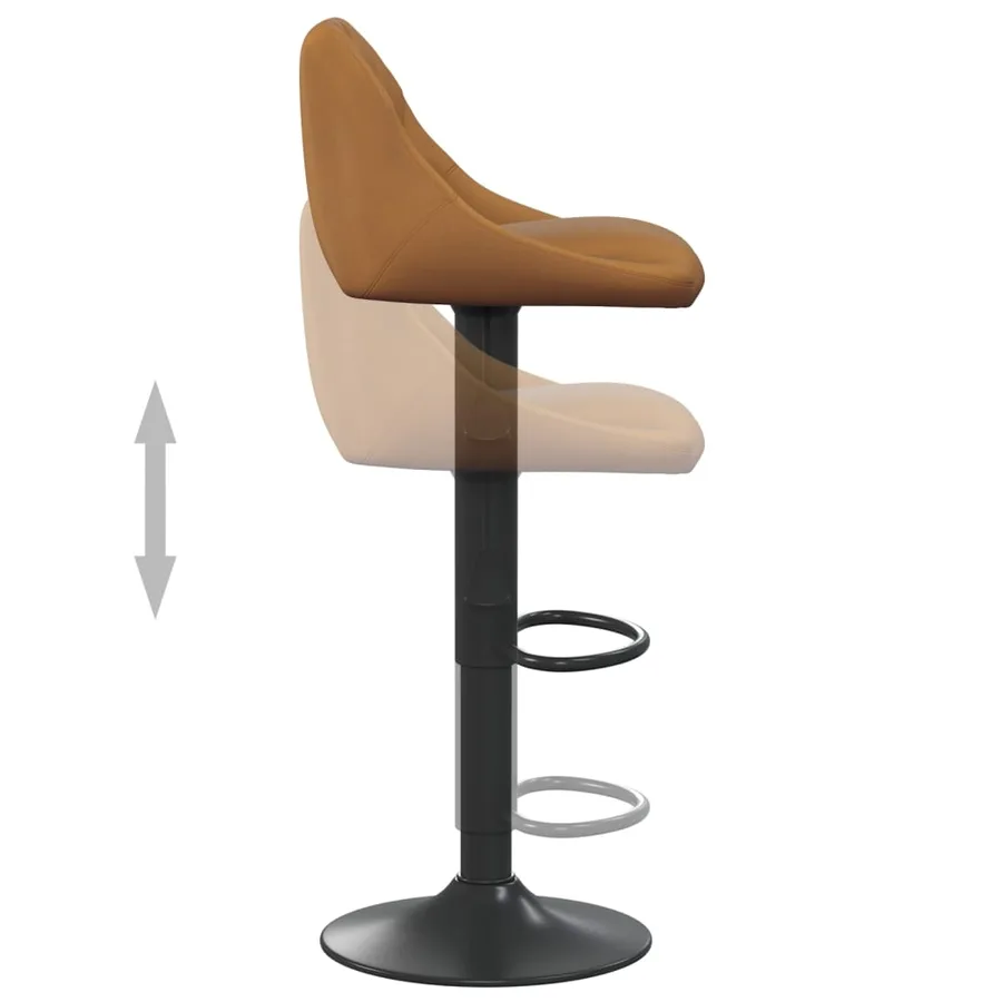 Tabouret de bar Marron Velours - 6