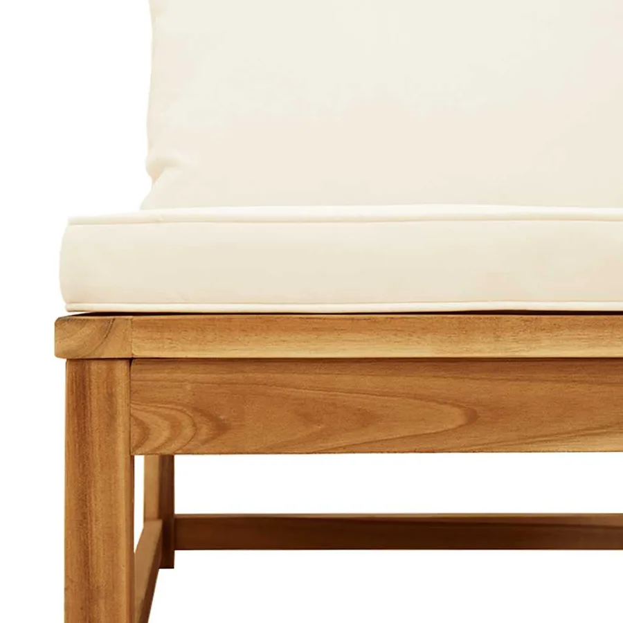 Salon de jardin avec coussins 5 pcs Bois d'acacia solide - 5