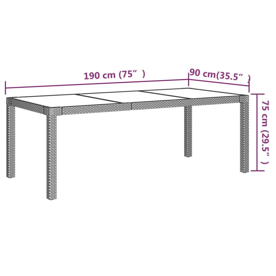 Salon de jardin 7 pcs avec coussins Résine tressée Gris - 6