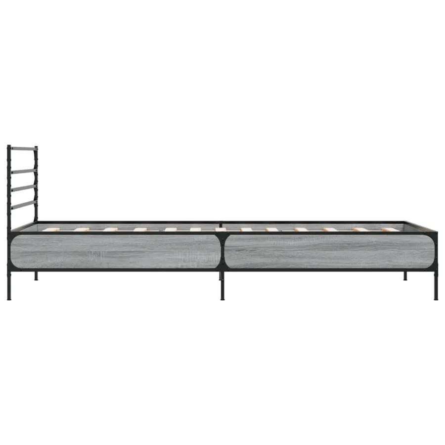 Cadre de lit sans matelas sonoma gris 100x200 cm - 5